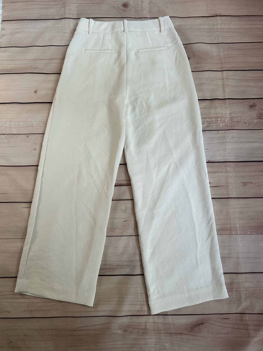 Aritzia The Effortless Pant White Size 4 High Rise Wide Leg Office Trousers - Picture 3 of 11
